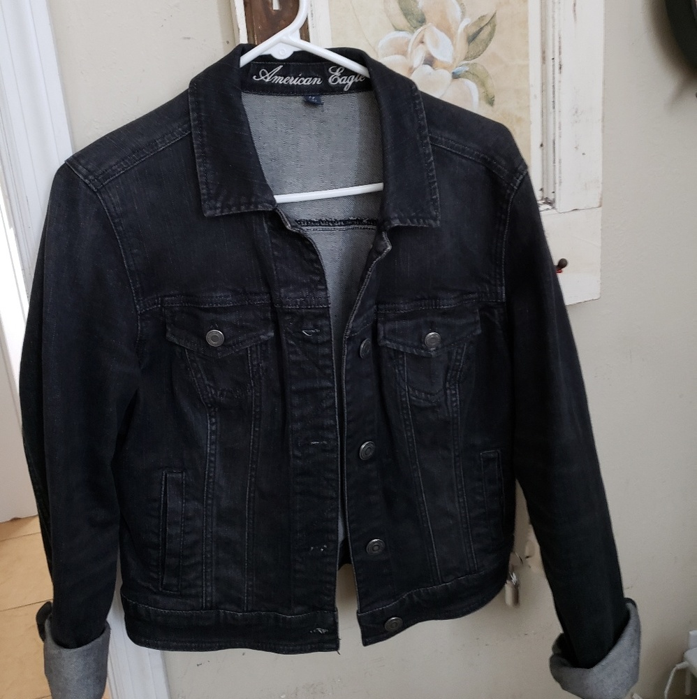 Black denim jacket